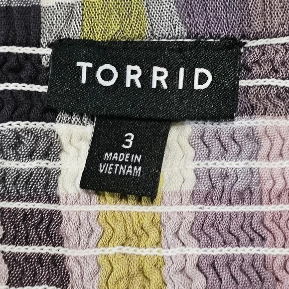 Torrid Plaid Challis Button Up Halter Dress Size 3 Multicolored Grunge Y2K Prep - Picture 5 of 8